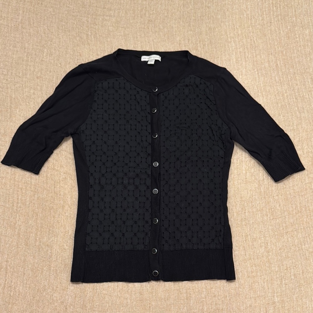Black‎ Button-Up Cardigan